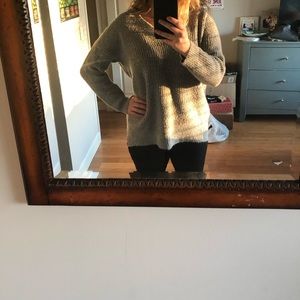 Forever 21 gray v neck sweater